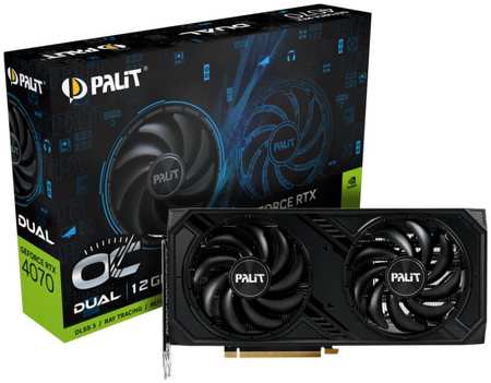 Видеокарта PCI-E Palit GeForce RTX 4070 Dual OC (NED4070S19K9-1047D) 12GB GDDR6X 192bit 5nm 1920/21000MHz HDMI/3*DP 9698466460