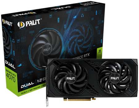 Видеокарта PCI-E Palit GeForce RTX 4070 Dual (NED4070019K9-1047D) 12GB GDDR6X 192bit 5nm 1920/21000MHz HDMI/3*DP 9698466462