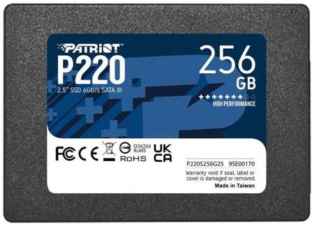 Накопитель SSD 2.5'' Patriot Memory P220S256G25 P220 256GB SATA 6Gb/s 550/490MB/s IOPS 40K/50K 120 TBW 9698466486