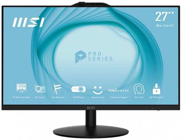 Моноблок 27'' MSI Pro AP272 13M-291RU 9S6-AF8311-291 i3-13100/8GB/256GB SSD/UHD Graphics 730/FHD/Win11Home/GbitEth/WiFi/BT/120W/клавиатура/мышь