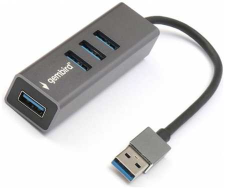 Концентратор USB 3.0 Gembird UHB-C454 4 порта, кабель 17см 9698467650