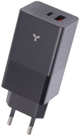 Зарядное устройство сетевое AccesStyle Crocus GaN 65WCA Type-C(65Вт), USB-A(22,5Вт), быстрая зарядка