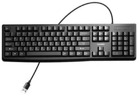 Клавиатура проводная UGREEN KU003 15218_ с кабелем USB, черная 9698470652