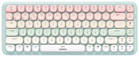 Клавиатура механическая UGREEN KU101 15227_ USB-C/BT, розовая 9698470659