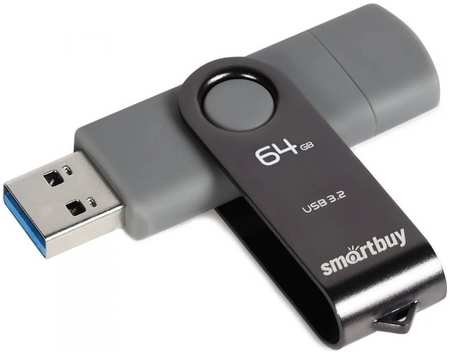 Накопитель USB 3.0 64GB SmartBuy SB064GB3DUOTWK Twist Dual (USB Type-C + USB Type-A)