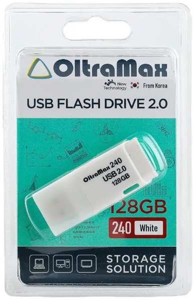 Накопитель USB 2.0 128GB OltraMax OM-128GB-240-White 240