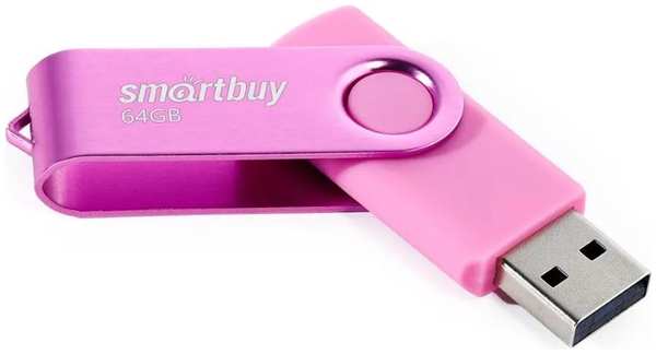 Накопитель USB 2.0 64GB SmartBuy SB064GB2TWP Twist розовый 9698472086