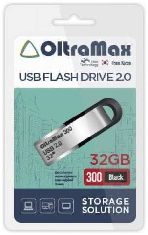 Накопитель USB 2.0 32GB OltraMax OM-32GB-300-Black 300 чёрный 9698472100