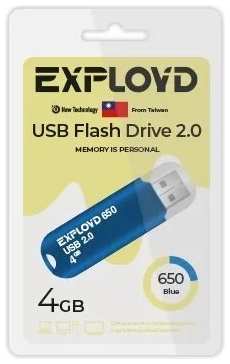Накопитель USB 2.0 4GB Exployd EX-4GB-650-Blue 650 синий 9698472297