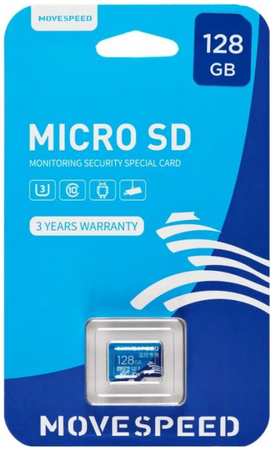 Карта памяти MicroSDXC 128GB Move Speed YS-T300-128GB FT300 Class 10 UHS-I U3 без адаптера 9698472947