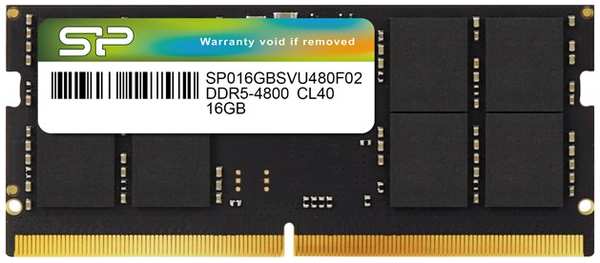 Модуль памяти SODIMM DDR5 16GB Silicon Power SP016GBSVU480F02 PC5-38400 4800MHz CL40 1.1V 9698472983