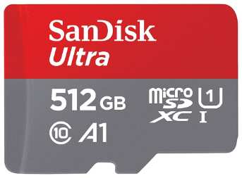Карта памяти MicroSDXC 512GB SanDisk SDSQUAC-512G-GN6MN Ultra A1 C10 U1 UHS-I 150MB/S, без адаптера 9698474512