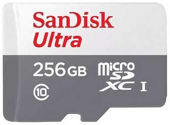 Карта памяти MicroSDXC 256GB SanDisk SDSQUNR-256G-GN3MN Ultra C10 U1 UHS-I 100MB/S, без адаптера 9698474517
