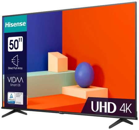 Телевизор Hisense 50A6K черный, 4K UHD, DVB-T, DVB-T2, DVB-C, DVB-S, DVB-S2, SMART TV, HDR 9698475101