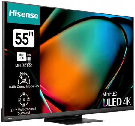 Телевизор Hisense 55U8KQ 4K UHD, 120 Hz, DVB-T, DVB-T2, DVB-C, DVB-S, DVB-S2 9698475132