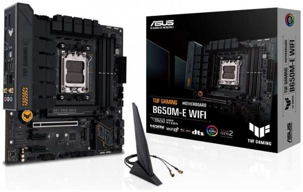 Материнская плата mATX ASUS TUF GAMING B650M-E WIFI 90MB1FV0-M0EAY0 (AM5, AMD B650, 4*DDR5(6400), 4*SATA3, 2*M.2, Audio, Gb LAN, USB 3.2, USB 2.0, 2*D