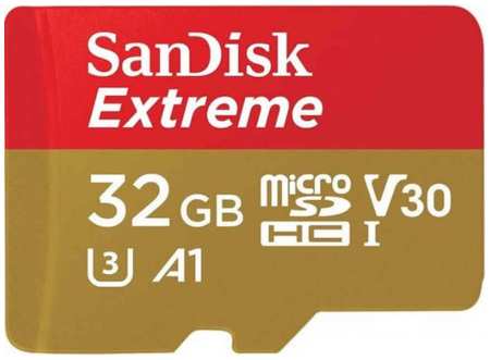 Карта памяти MicroSDXC 32GB SanDisk Extreme Class 10 UHS-I A1 C10 V30 U3 100MB/s