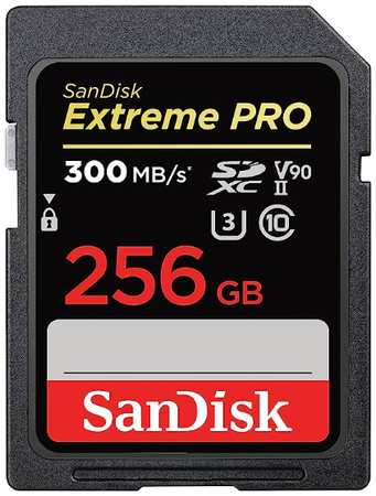 Карта памяти SDXC 256GB SanDisk Extreme Pro Class 10 V90 UHS-II U3, 300MB/s 9698478367