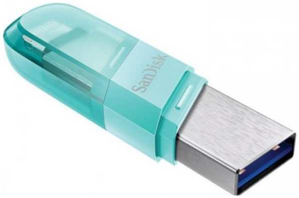 Накопитель USB 3.1 64GB SanDisk iXpand Flip /Lightning Mint Green 9698478383