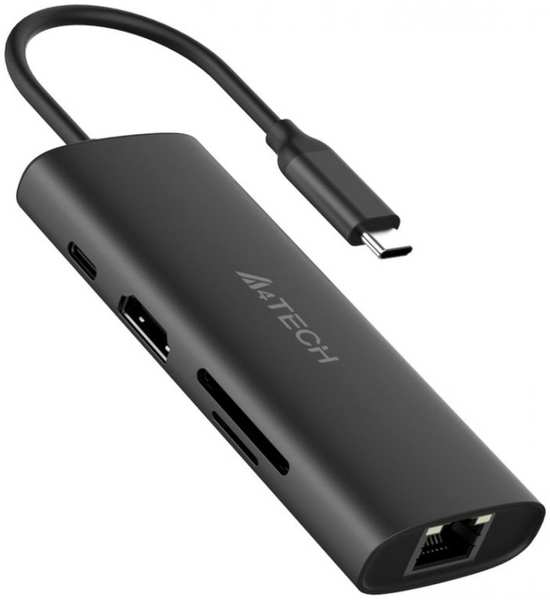 Разветвитель A4Tech DST-80C USB-C 2порт. серый 1909755 9698478687