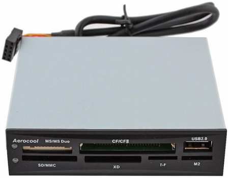 Карт-ридер внутренний AeroCool АТ-981 сталь CF/CF II/MMC/SD/MS/MS Duo/XD/T-F/M2 (6 slot) 9698478722