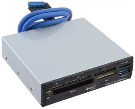 Карт-ридер внутренний AeroCool AT-987 4710700958537 USB3.0, сталь, ret., CF/CF II/MMC/MMC Plus/MMC Mobail/SD/MS/MS Duo/MS PRO 9698478727