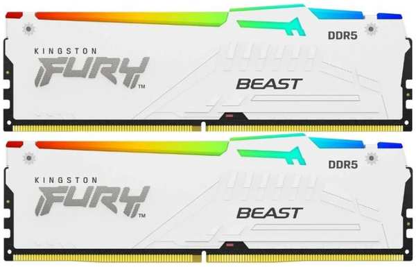 Модуль памяти DDR5 32GB (2*16GB) Kingston FURY KF552C36BWEAK2-32 Beast RGB EXPO 5200MHz CL36 1