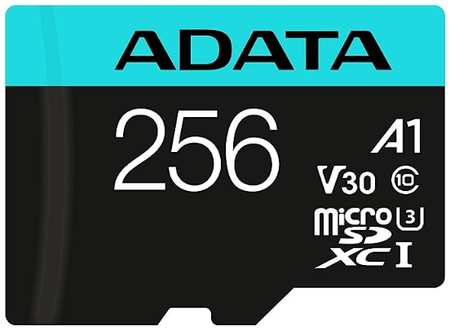 Карта памяти 256GB ADATA AUSDX256GUI3V30SA2-RA1 UHS-I U3 Class 10/V30S/A2, Adapter, 100/80 MB/s, RTL 9698486215