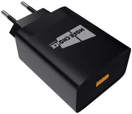Зарядное устройство сетевое More Choice NC52QCi 1USB 3.0A QC3.0 для Lightning 8-pin быстрая зарядка Black 9698486381