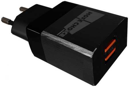 Зарядное устройство сетевое More Choice NC24i 2*USB 2.1A для Lightning 8-pin Black 9698486391