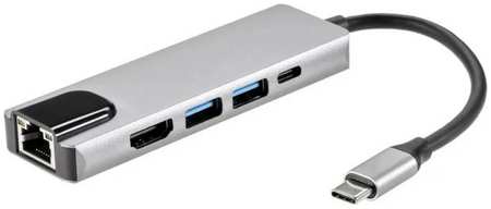 Концентратор iOpen ACU435M USB 3.1 Type-Cm/HDMI A(m) 4K/30Hz, RJ45, 2*USB3.0, PD