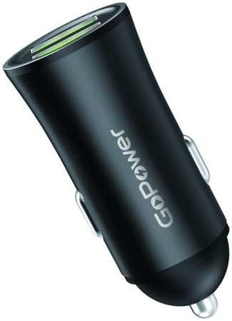 Зарядное устройство автомобильное GoPower GPC07-2U 00-00022626 2*USB, черное 9698487653