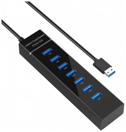 Концентратор KS-IS KS-569 1*USB 3.0 6*USB 2.0 F в USB 3.0 Type A M с БП 9698488309