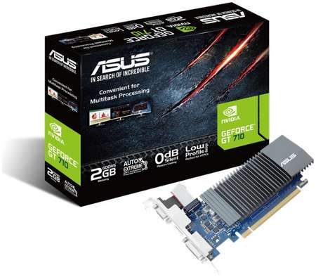 Видеокарта PCI-E ASUS GeForce GT 710 EVO (GT710-SL-2GD3-BRK-EVO) 2GB DDR3 64bit 28nm 954/900MHz DVI-D/D-Sub/HDMI 9698488686