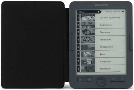 Электронная книга Digma X1G 6″ E-ink HD Pearl 1024x758 Touch Screen 600MHz/4GB/microSDHC/подсветка дисплея серая 9698489320
