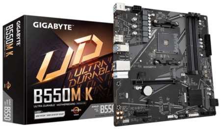 Материнская плата mATX GIGABYTE B550M K (AM4, AMD B550, 4*DDR4 (4733), 4*SATA 6G RAID, 2*M.2, 2*PCIE, Glan, HDMI, DP, 4*USB 3.2, 4*USB 2.0) 9698489704