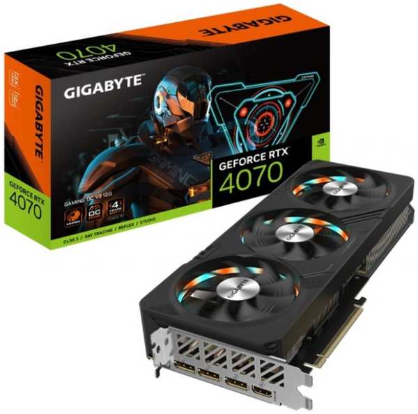 Видеокарта PCI-E GIGABYTE GeForce RTX 4070 GAMING OC V2 (GV-N4070GAMING OCV2-12GD) 12GB GDDR6X 192bit 5nm 1920/21000MHz HDMI/3*DP RTL 9698490551