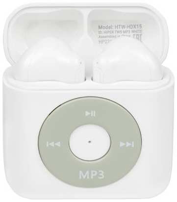 Наушники беспроводные HIPER TWS MP3 HDX15 вкладыши, BT, белые