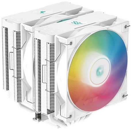 Кулер Deepcool AG620 DIGITAL WH ARGB LGA1700/1200/115x/AM5/AM4 (2*120mm fan, 300-1950rpm, 67.88CFM, 29.4dBA, 4-pin PWM) RET