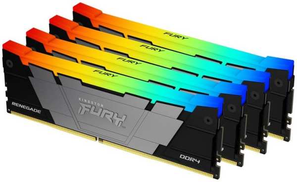 Модуль памяти DDR4 32GB (4*8GB) Kingston FURY KF432C16RB2AK4/32 Renegade RGB 3200MHz CL16 1RX8 1.35V 288-pin 8Gbit 9698495178