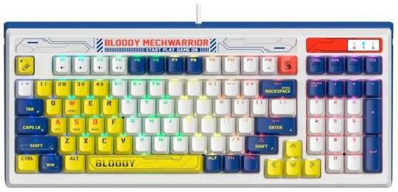 Клавиатура A4Tech Bloody B950 механическая синий/белый USB for gamer LED (1975318) 9698496217