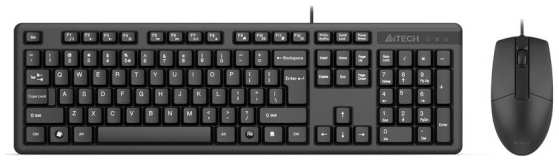 Клавиатура и мышь A4Tech KR-3330 клав:черный мышь:черный USB (1988375) 9698496245