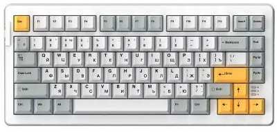 Клавиатура механическая Dareu A81 White-Yellow проводная, цвет: белый/серый/желтый, 81 клавиша 9698496357