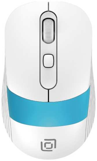 Мышь Wireless Oklick 310MW белый/синий оптическая (3200dpi) USB для ноутбука (4but) (1869094) 9698498499