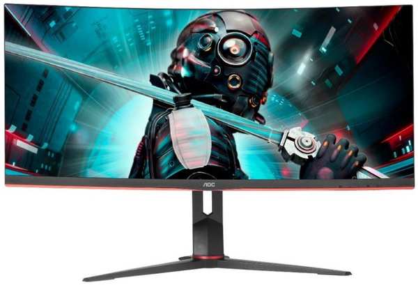 Монитор 34″ AOC CU34G2XP 3440x1440 LED, 21:9, VA, 400cd, 4000:1, 80M:1, 1ms, 178/178, DP, HDMI, 180Hz, сurved R1500, Tilt, HAS, pivot, VESA