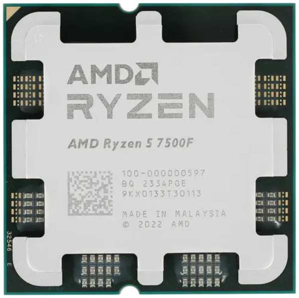 Процессор AMD Ryzen 5 7500F 100-000000597 Zen 4 6C/12T 3.7-5GHz (AM5, L3 32MB, 5nm, 65W TDP) 9698499385