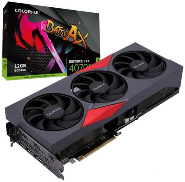 Видеокарта PCI-E Colorful GeForce RTX 4070 Ti (RTX 4070 Ti NB EX-V) 12GB GDDR6X 192bit 5nm 2310/19000MHz HDMI/3*DP