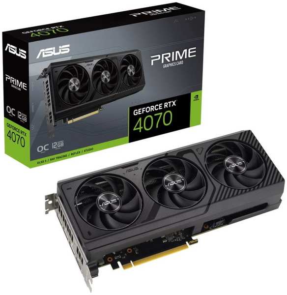 Видеокарта PCI-E ASUS GeForce RTX 4070 PRIME OC (PRIME-RTX4070-O12G) 90YV0J19-M0NA00 12GB GDDR6X 192bit 2520/21000MHz 3*DP HDMI