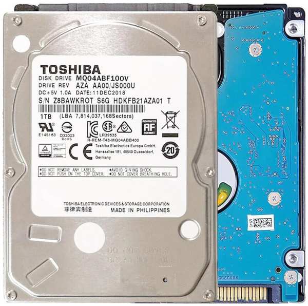 Жесткий диск 1TB SATA 6Gb/s Toshiba (KIOXIA) MQ04ABF100V MQ04 2.5″ 5400rpm 128MB