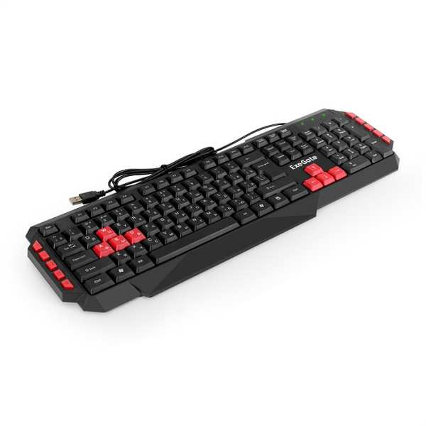 Клавиатура Exegate LY-505M EX296103RUS Multimedia Professional Standard (USB, полноразмерная, влагозащищенная, 114кл., Enter большой, 8 красных клавиш